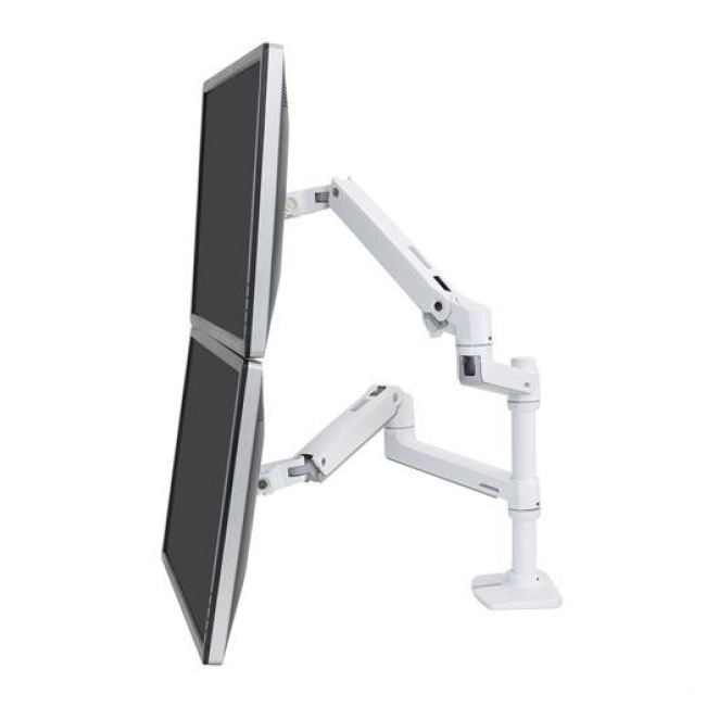 Ergotron soporte monitor LX Series archivo escritorio blanco Ergotron soporte para monitor LX Series modelo 45-492-216 en color blanco, adecuado para monitores de 61 cm (24 pulgadas) de escritorio