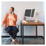 Ergotron soporte para monitor LX Series modelo 45-492-216 en color blanco, adecuado para monitores de 61 cm (24 pulgadas) de escritorio