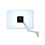 Ergotron MXV Series MXV Wall Monitor Arm para monitores de hasta 34 pulgadas, montaje en pared, color blanco, SKU 45-505-216