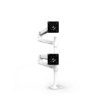 Soporte para monitores Ergotron LX Series LX Dual Stacking Arm, 101,6 cm (40 pulgadas), escritorio blanco, SKU 45-509-216