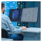 Soporte para monitores Ergotron LX Series LX Dual Stacking Arm, Tall Pole, color negro mate, SKU 45-509-224, capacidad de pantalla de 40 pulgadas