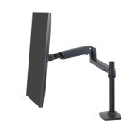 Soporte de escritorio Ergotron LX Series para monitor LCD con brazo ajustable y poste alto de 86.4 cm (34 pulgadas) en color negro, SKU 45-537-224