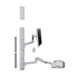 Sistema de montaje en pared Ergotron LX para monitores de 32 pulgadas, color blanco, SKU 45-551-216