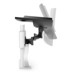 Soporte para monitor Ergotron TRACE blanco, tamaño 38 pulgadas, SKU 45-630-216, ideal para escritorio.