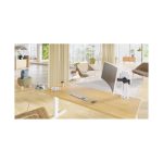 Soporte para monitor Ergotron TRACE blanco, tamaño 38 pulgadas, SKU 45-630-216, ideal para escritorio.