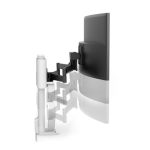 Soporte para monitor Ergotron TRACE blanco, tamaño 38 pulgadas, SKU 45-630-216, ideal para escritorio.