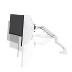 Soporte para monitor Ergotron HX Series de escritorio en color blanco, adecuado para pantallas de hasta 49 pulgadas, SKU 45-647-216