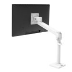 Brazo para monitor Ergotron NX Series, color blanco, soporte para monitores de hasta 34 pulgadas. SKU: 45-669-216