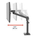 Brazo para monitor Ergotron NX Series, negro, para monitores de hasta 34 pulgadas. SKU: 45-669-224