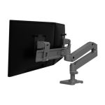 Imagen del soporte para monitor Ergotron LX Pro Series de 27 pulgadas en color gris, SKU 45-684-293