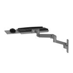 Ergotron Brazo para Teclado de Pared LX Pro en color gris oscuro, ajustable, SKU 45-685-293, ideal para monitores y estaciones de trabajo ergonómicas.