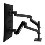 Soporte para monitor Ergotron LX Pro Series de 27 pulgadas, diseñado para escritorio con ajuste ergonómico y acabado en color negro. SKU 45-690-292