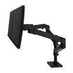 Soporte para monitor Ergotron LX Pro Series de 27 pulgadas, diseñado para escritorio con ajuste ergonómico y acabado en color negro. SKU 45-690-292
