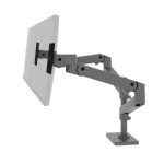 Soporte para monitor Ergotron LX Pro Series 45-690-293, compatible con monitores de 27 pulgadas. Color: Gris Oscuro.