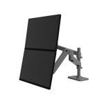 Soporte para monitor Ergotron LX Pro Series 45-690-293, compatible con monitores de 27 pulgadas. Color: Gris Oscuro.