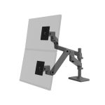 Soporte para monitor Ergotron LX Pro Series 45-690-293, compatible con monitores de 27 pulgadas. Color: Gris Oscuro.