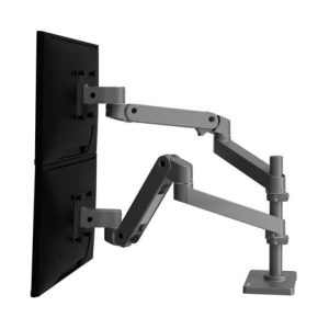 Soporte para monitor Ergotron LX Pro Series 45-690-293, compatible con monitores de 27 pulgadas. Color: Gris Oscuro.