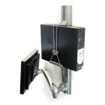 Ergotron Universal CPU Holder, soporte de CPU gris para instalación en escritorio. SKU 80-105-064