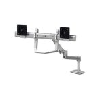 Soporte para monitor Ergotron LX Series de 10 pulgadas en blanco, modelo 98-037-062. Ideal para montar monitores en escritorios.