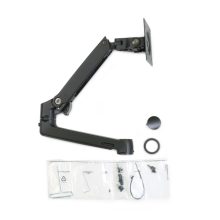Ergotron Kit de brazo LX en color negro con extensión y collar, ideal para monitores. SKU 98-130-224