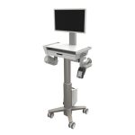Imagen del carro multimedia universal Ergotron CareFit Slim 2.0 en colores oro y blanco, SKU C50-3500-0, ideal para uso en monitores.