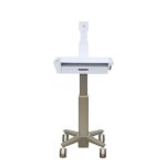 Imagen del carro multimedia universal Ergotron CareFit Slim 2.0 en colores oro y blanco, SKU C50-3500-0, ideal para uso en monitores.