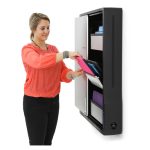 Montura para monitores Ergotron Zip12, de pared, negra y metálica, SKU DM12-1006-2