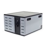 Ergotron ZIP12 Armario de gestión y carga para dispositivos portátiles, color negro y gris, ideal para ordenadores y tablets. SKU: DM12-1012-2