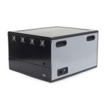 Ergotron ZIP12 Armario de gestión y carga para dispositivos portátiles, color negro y gris, ideal para ordenadores y tablets. SKU: DM12-1012-2