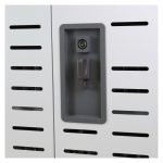 Imagen del Ergotron Zip40, un carro de gestión y carga para dispositivos portátiles en colores negro y gris, SKU DM40-2008-2