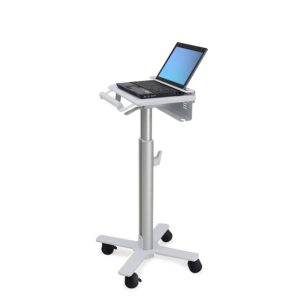 Ergotron StyleView Laptop Cart, carro multimedia portátil en color blanco, fabricado en aluminio. SKU: SV10-1100-0