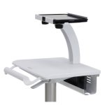 Carrito multimedia Ergotron StyleView SV10-1400-0 en aluminio y blanco, versátil y ajustable para tabletas