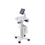 Carrito multimedia Ergotron StyleView SV10-1400-0 en aluminio y blanco, versátil y ajustable para tabletas