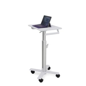 Ergotron StyleView S-Tablet Cart, SV10-1800-0, carrito multimedia de aluminio blanco para tabletas