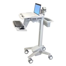 Ergotron StyleView EMR Laptop Cart en color blanco, para uso portátil y multimedia, SKU SV41-6100-0