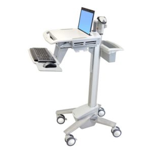 Ergotron StyleView EMR Laptop Cart en color blanco, para uso portátil y multimedia, SKU SV41-6100-0