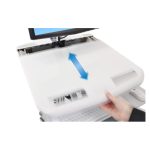 Ergotron StyleView EMR Cart con panel plano LCD Pivot, alimentado por LiFe, aluminio gris y blanco, SKU: SV42-6302-2