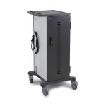 Imagen del soporte Ergotron YES35 independiente para monitores en negro y plata, SKU YES35-TAB-2