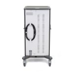 Imagen del soporte Ergotron YES35 independiente para monitores en negro y plata, SKU YES35-TAB-2