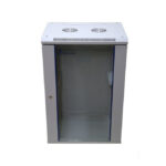 Extralink Armario rackmount 15U de 600x600 mm en color gris, SKU EX.14350. Ideal para servidores y equipos de red, montable en la pared.