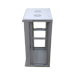 Extralink Armario rackmount 15U de 600x600 mm en color gris, SKU EX.14350. Ideal para servidores y equipos de red, montable en la pared.