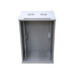 Extralink Armario rackmount 15U de 600x600 mm en color gris, SKU EX.14350. Ideal para servidores y equipos de red, montable en la pared.