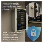 Extralink Armario rackmount 15U de 600x600 mm en color gris, SKU EX.14350. Ideal para servidores y equipos de red, montable en la pared.