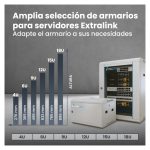 Extralink armario rackmount de 9U con dimensiones 600x450mm en color gris, montaje en la pared, puerta de metal. SKU EX.13018