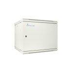 Extralink armario rackmount de 9U con dimensiones 600x450mm en color gris, montaje en la pared, puerta de metal. SKU EX.13018