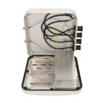 Extralink Antena ELTEBOX para exteriores con soporte LTE y WiFi 2.4GHz, incluye 4 puertos RJ45 y 2 antenas omni, SKU ELTEBOX 4XRJ45 ANTENNA