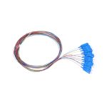 Set de pigtails Extralink SC/UPC monomodo 900um G.657A1 de 1 metro, 12 piezas y 12 colores SKU EX.0356