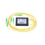 Extralink Splitter 1:4 FBT SC/APC con distribución de señal 70:10:10:10, cable de 2,0mm y 1m de longitud. SKU EX.0639.