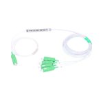 Splitter Extralink 1:4 PLC con conectores SC/APC, longitud de 1.5 metros. SKU EX.0646