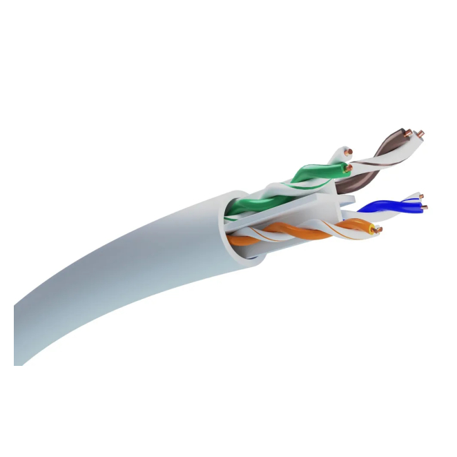 Extralink par trenzado CAT6 UTP 305M alta velocidad Extralink par trenzado CAT6 UTP, cable interior de 305 metros, SKU EX.10062, ideal para redes de alta velocidad